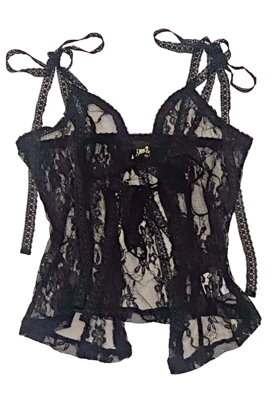Black Lace Tabby Top made by Tunnel Vision