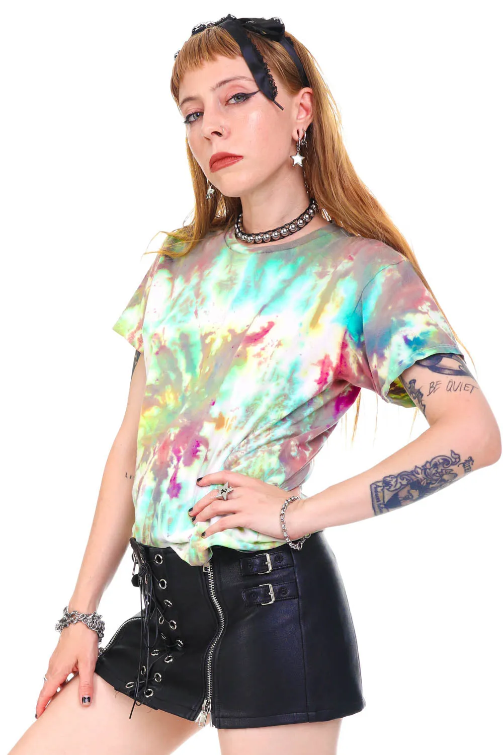 Vintage Y2K Rainbow Tie-Dye T-shirt - XS/S sold by Tunnel Vision product image thumbnail 4