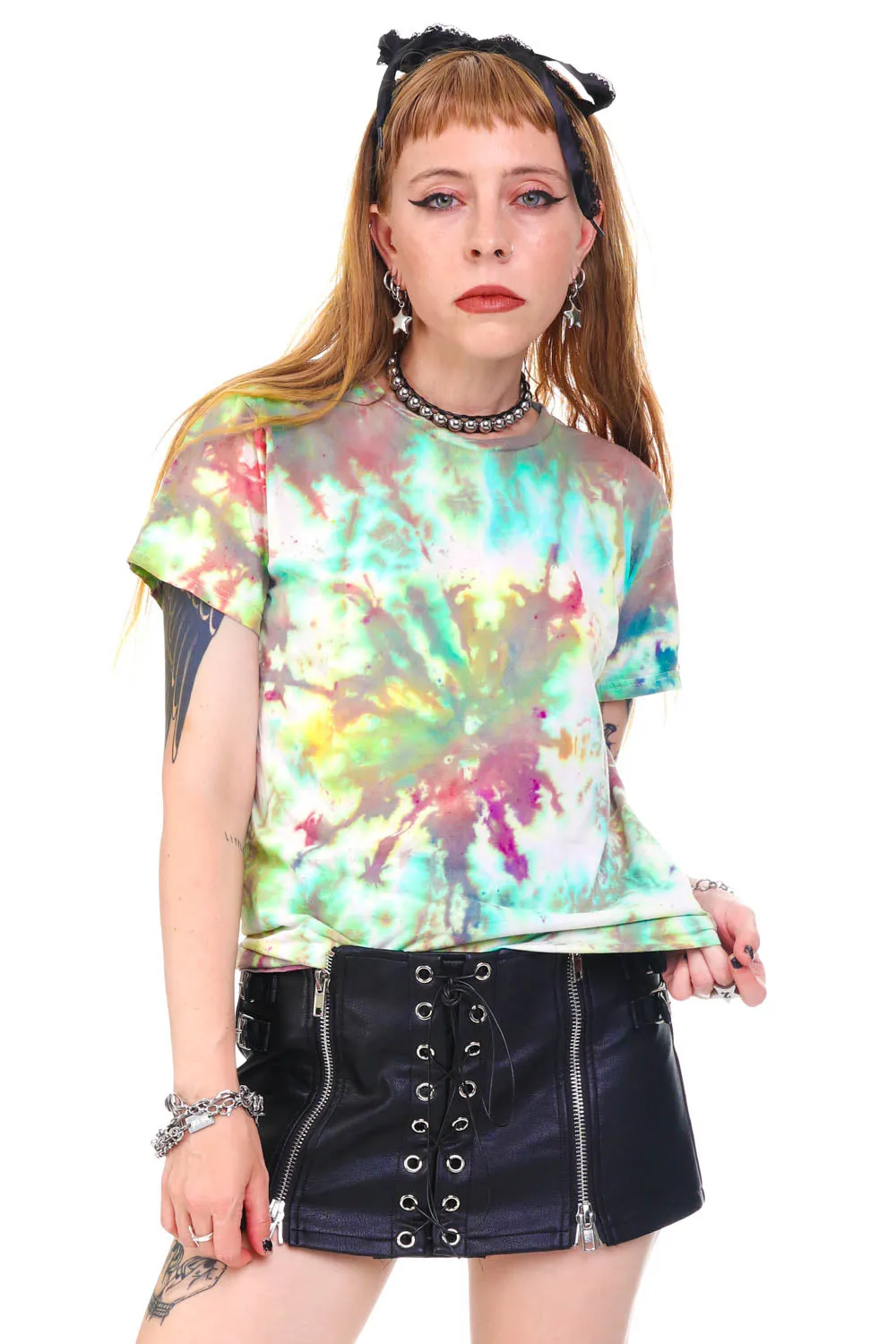 Vintage Y2K Rainbow Tie-Dye T-shirt - XS/S sold by Tunnel Vision