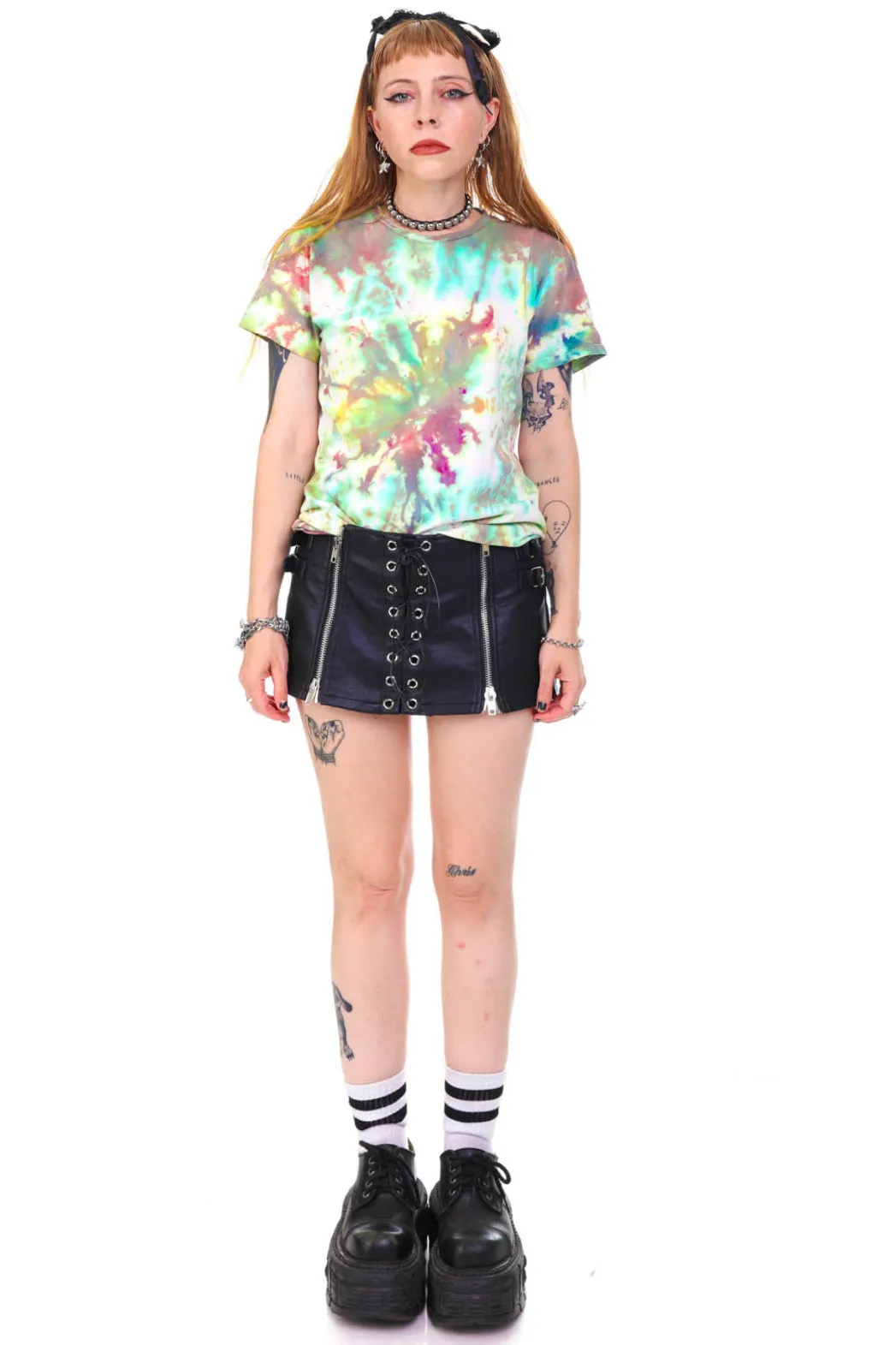 Vintage Y2K Rainbow Tie-Dye T-shirt - XS/S sold by Tunnel Vision product image thumbnail 2