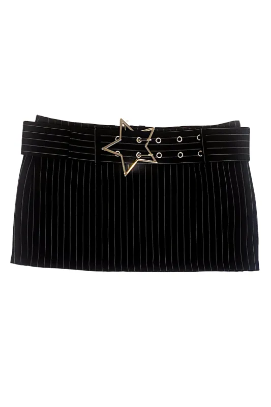 Amber Pinstripe Mini Skort sold by Tunnel Vision