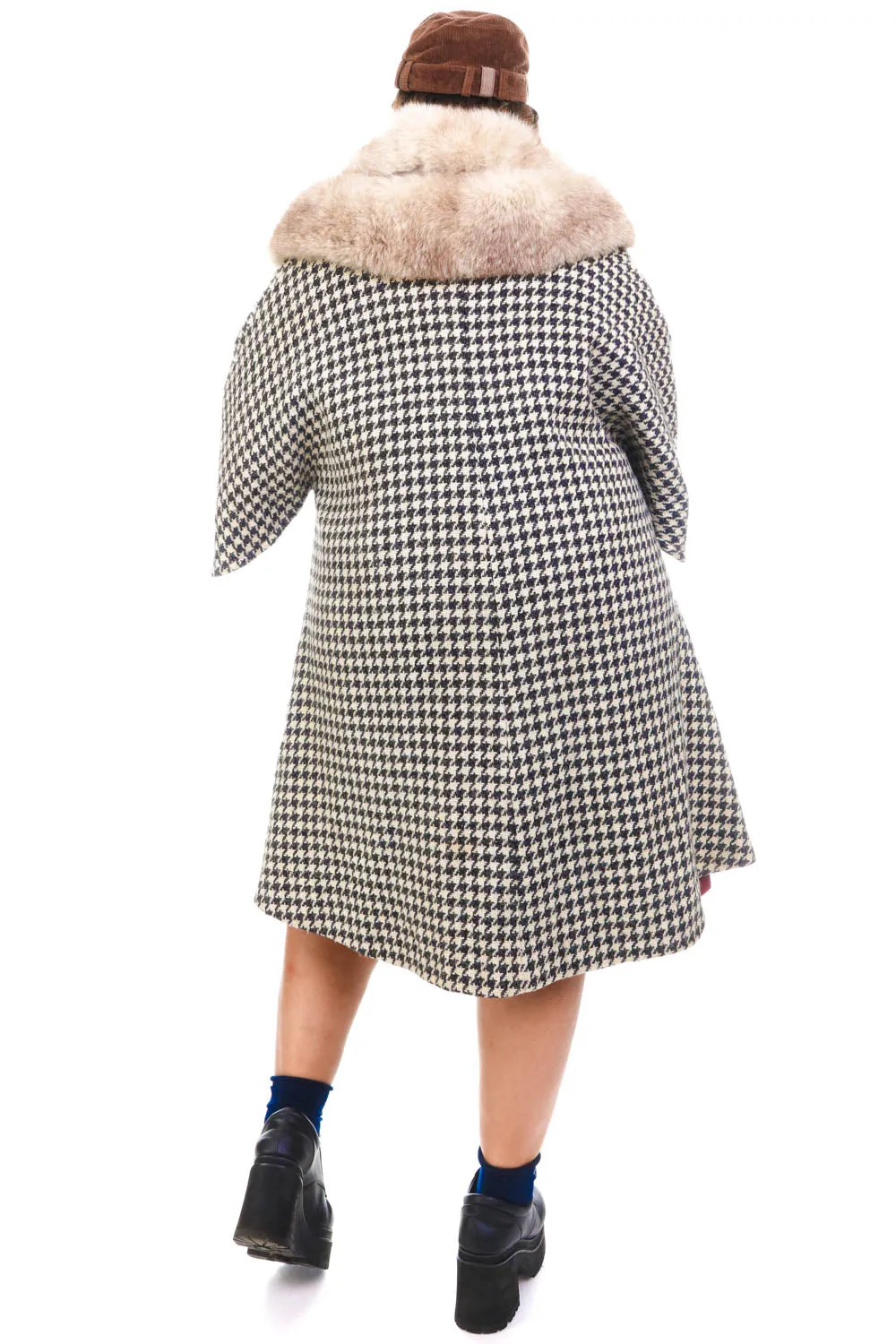 Vintage 90's Houndstooth Fur Collar Jacket - OSFM sold by Tunnel Vision product image thumbnail 5