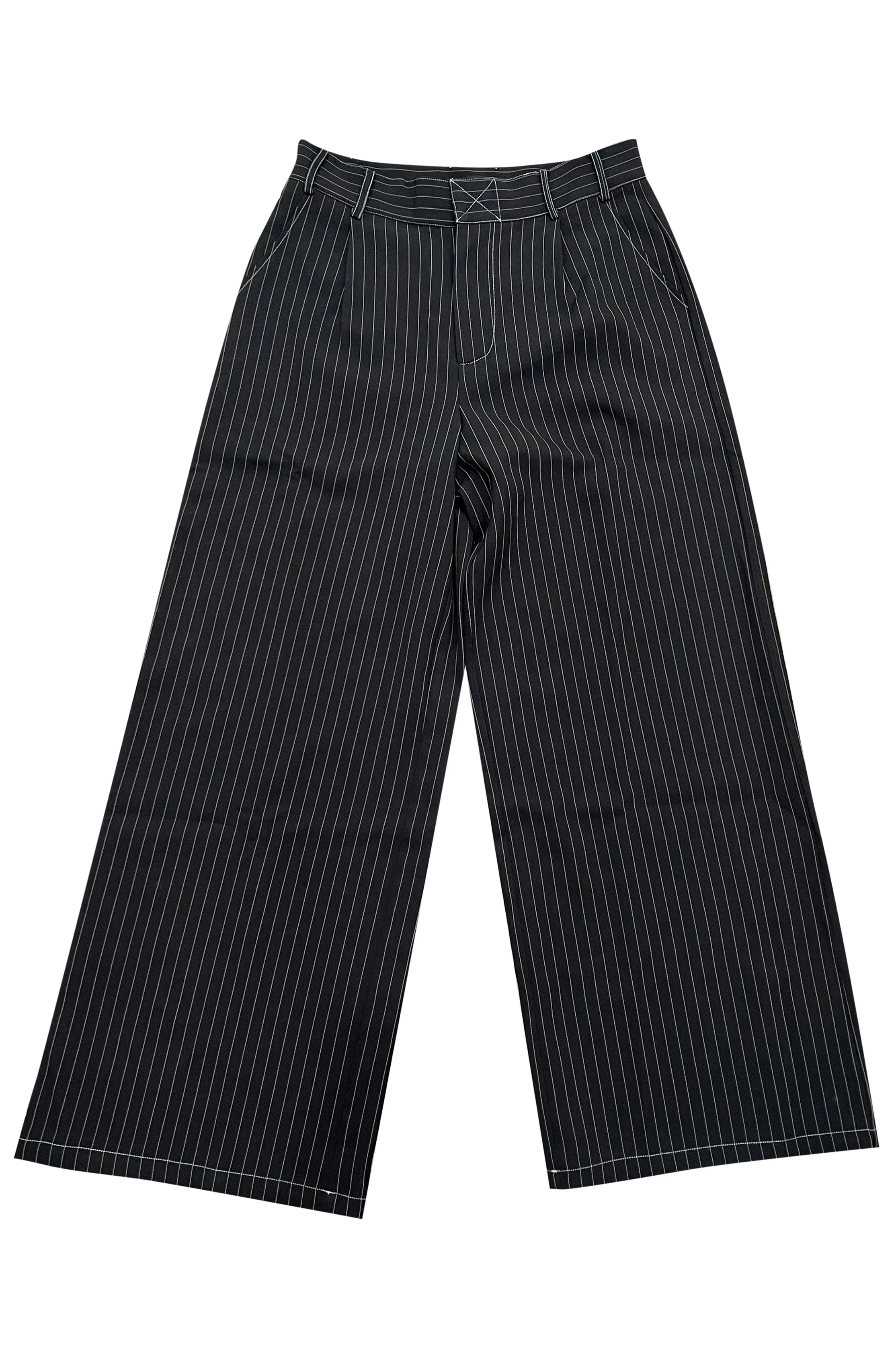 Clerks Pinstripe Wide-Legged Pants sold by Tunnel Vision