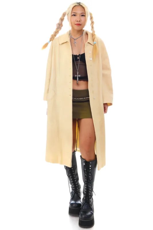 Vintage 70's Button Up Cream Coat - S/M sold by Tunnel Vision