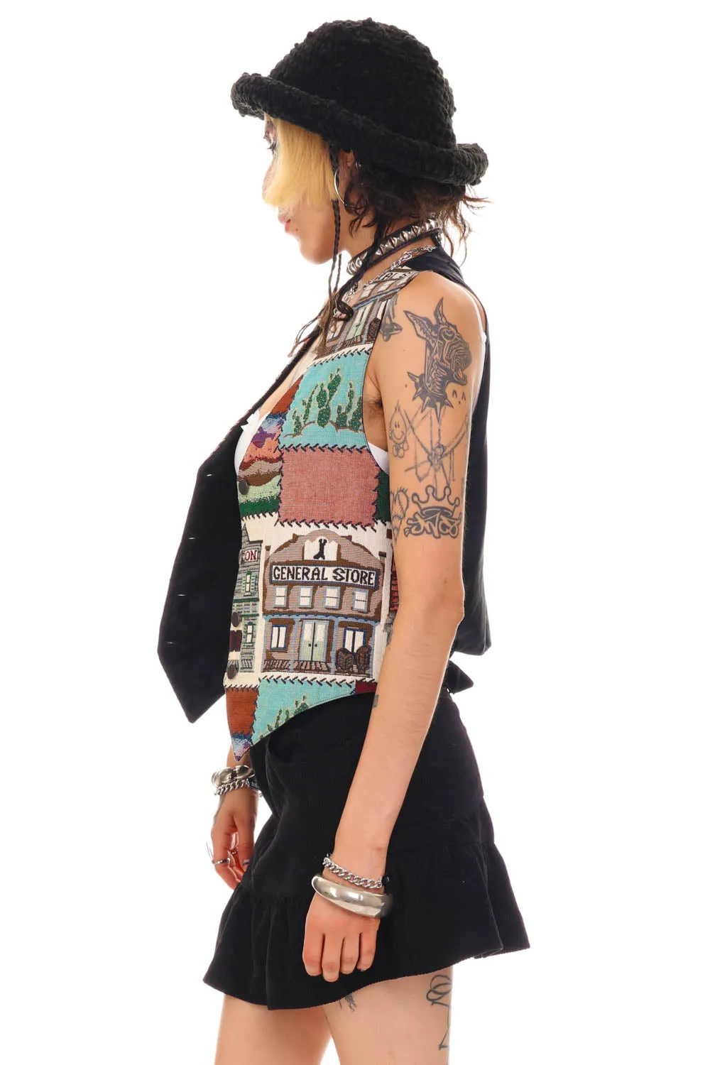 Vintage 90's Stores Patchwork Vest - S/M sold by Tunnel Vision product image thumbnail 5