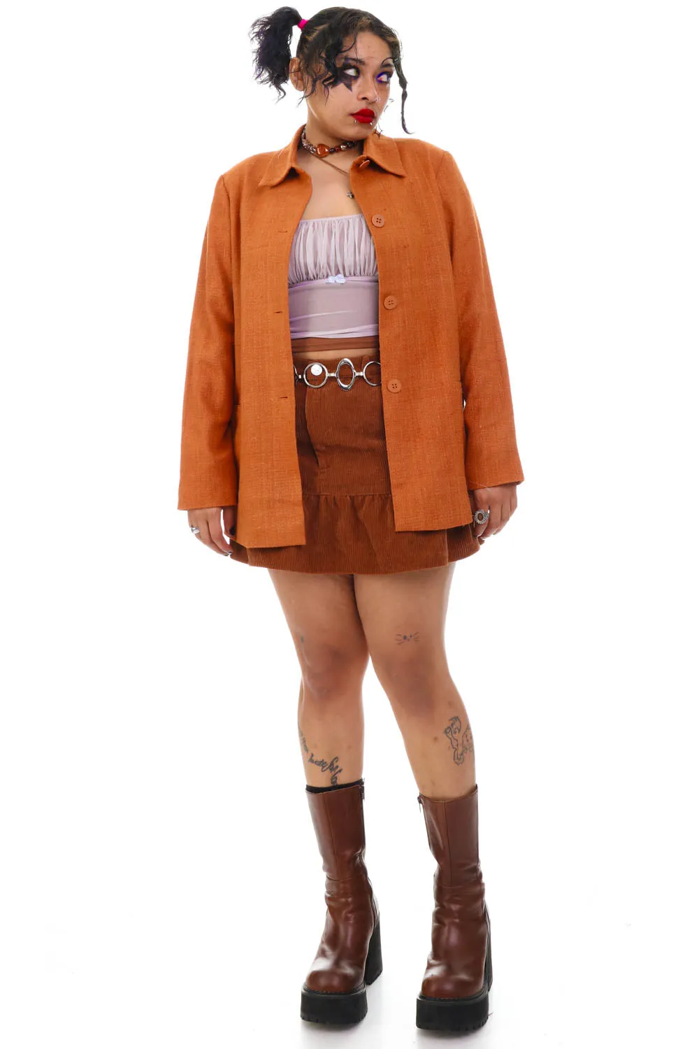 Vintage 90's Orange Button Jacket - OSFM sold by Tunnel Vision product image thumbnail 2