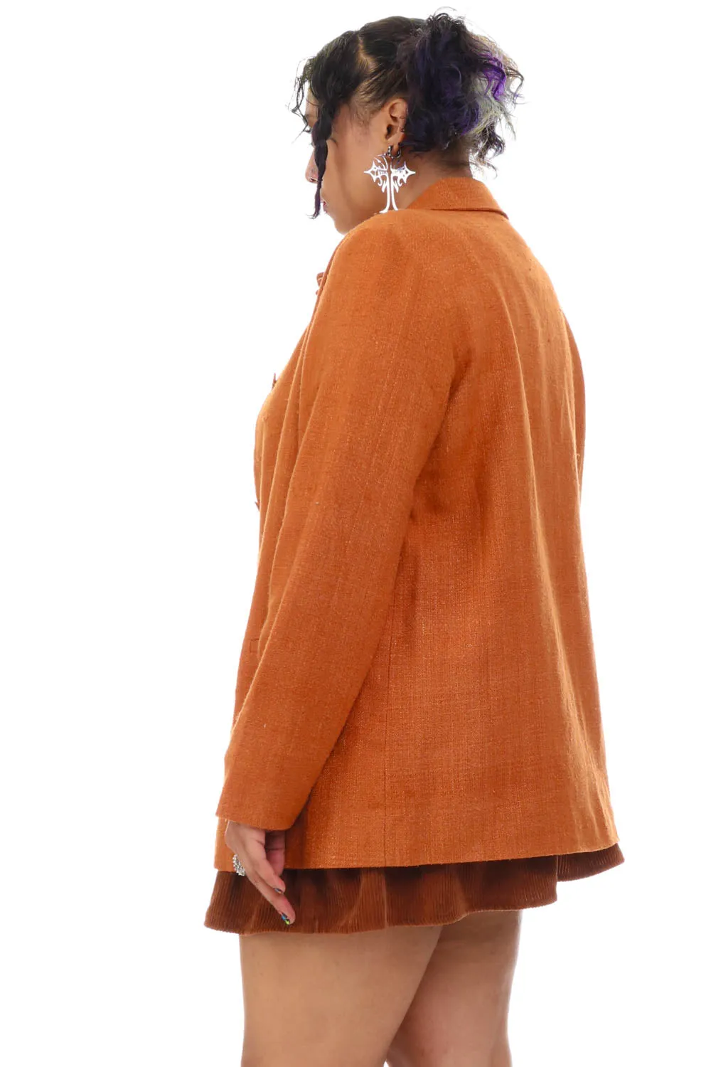 Vintage 90's Orange Button Jacket - OSFM sold by Tunnel Vision product image thumbnail 4