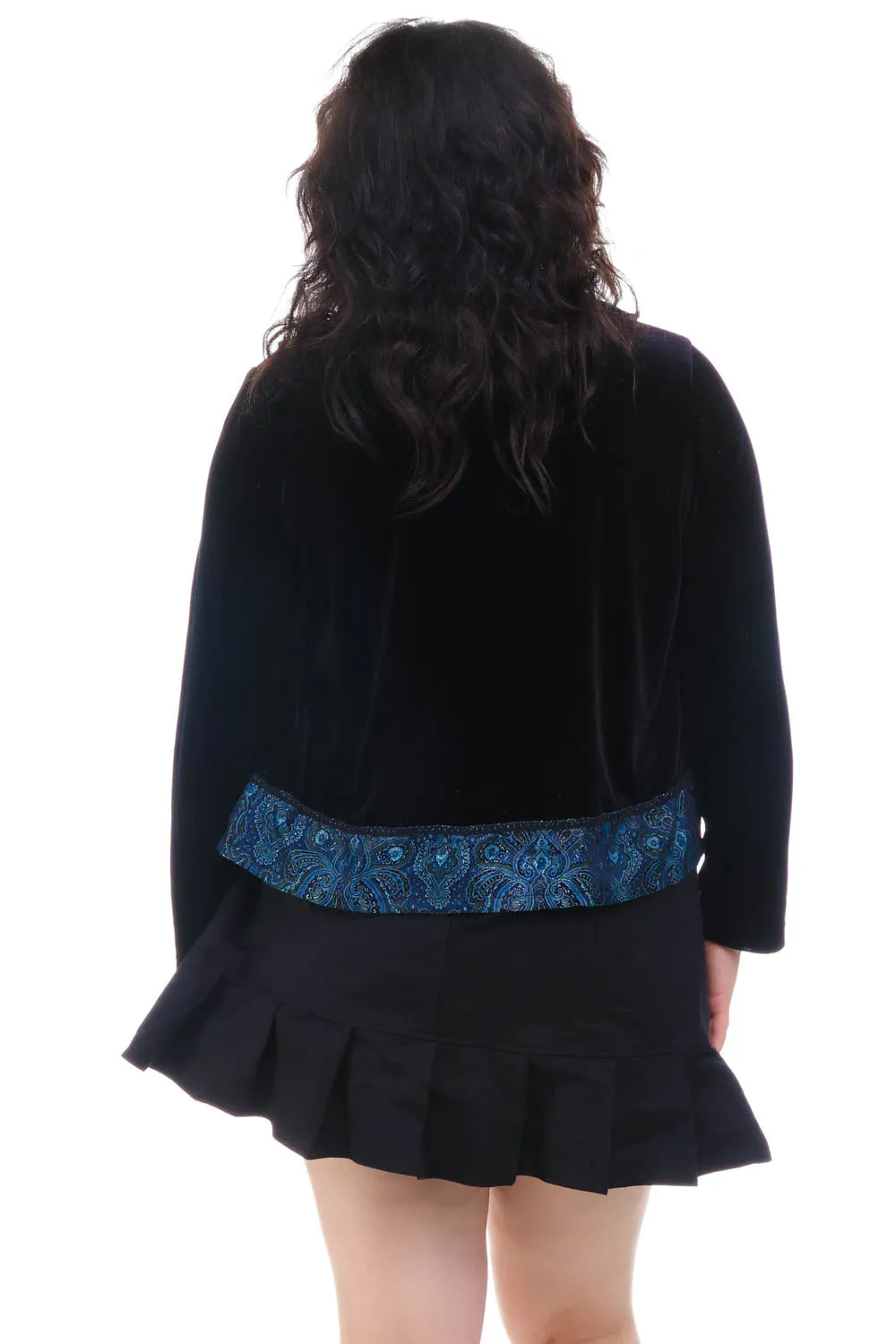 Vintage 90's Velvet Paisley Trim Long-Sleeve Button Up - L/XL sold by Tunnel Vision product image thumbnail 5