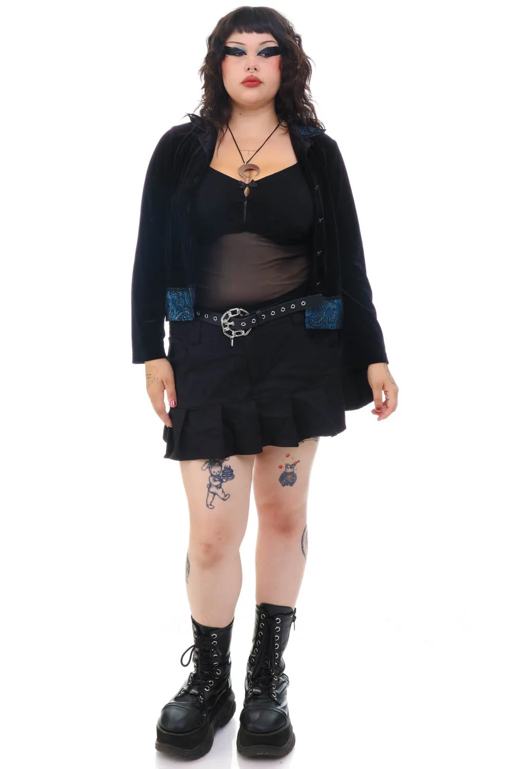 Vintage 90's Velvet Paisley Trim Long-Sleeve Button Up - L/XL sold by Tunnel Vision product image thumbnail 2