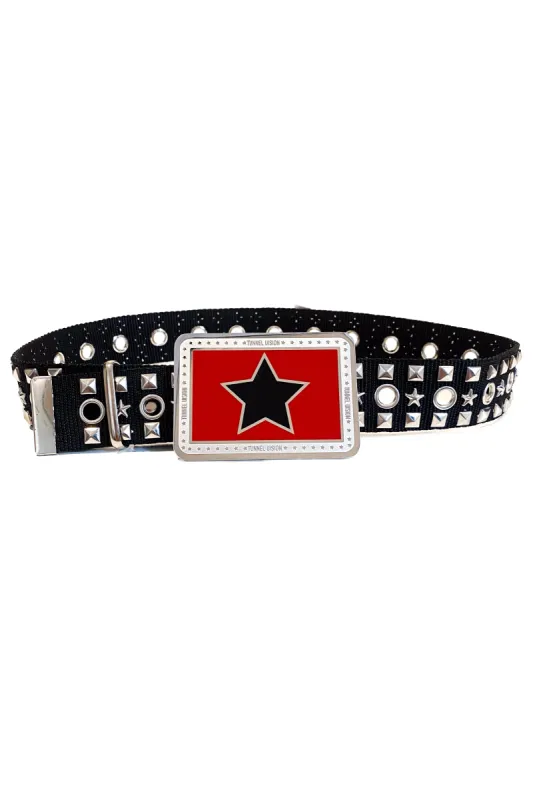 TV Star Buckle Vegan Studded Belt sold by Tunnel Vision