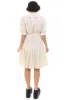 Vintage 60's Delicate Floral Embroidered Pleated Dress - S/M sold by Tunnel Vision