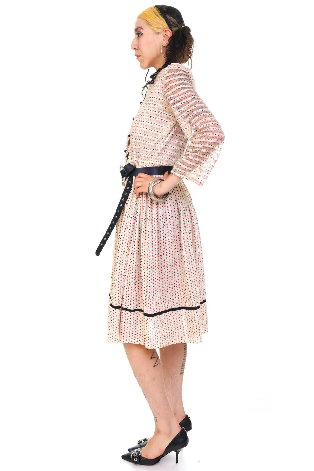 Vintage 70's Sweet Little Flower Long-Sleeve Dress - M/L sold by Tunnel Vision product image thumbnail 4