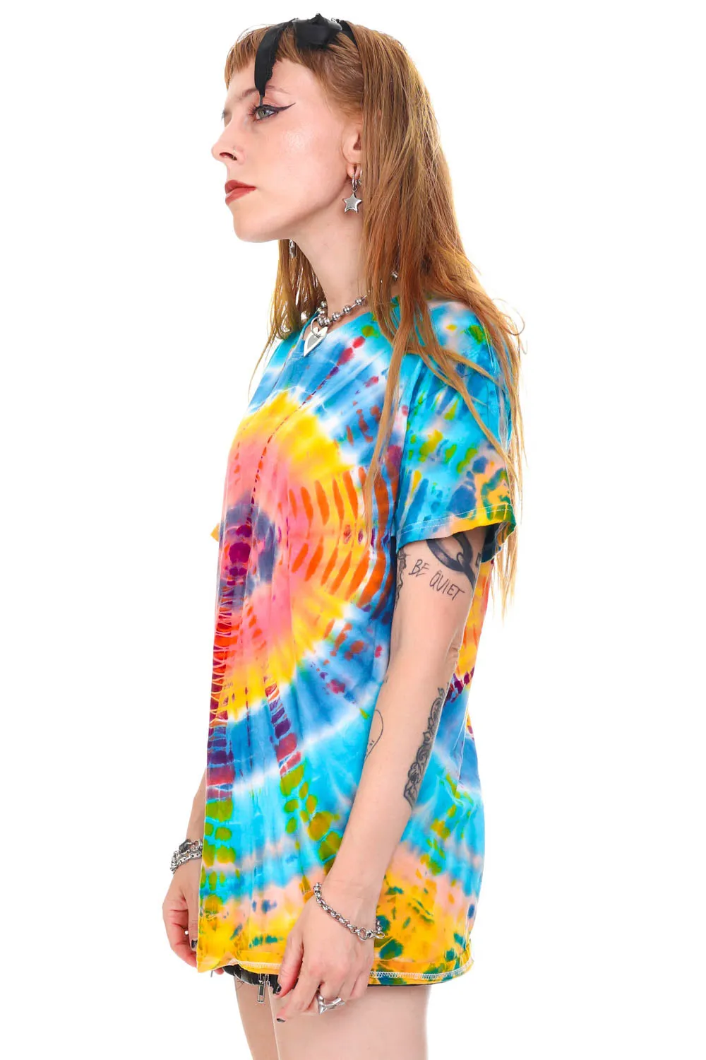 Vintage Y2K Rainbow Tie-Dye T-shirt - OSFM sold by Tunnel Vision product image thumbnail 5