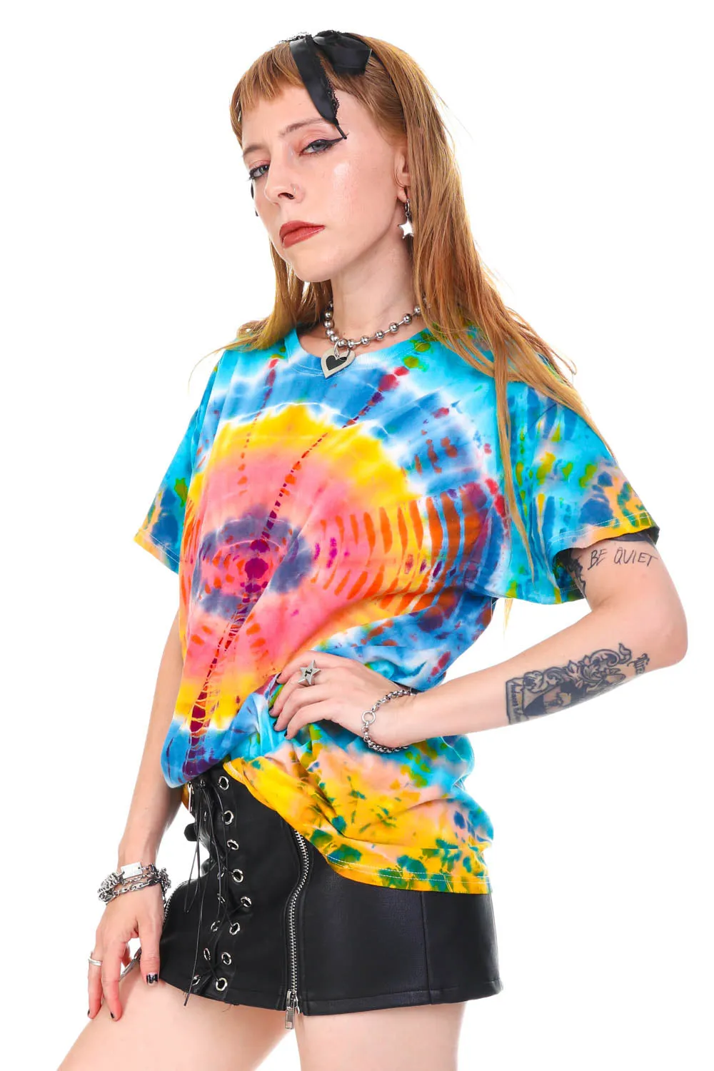 Vintage Y2K Rainbow Tie-Dye T-shirt - OSFM sold by Tunnel Vision product image thumbnail 4