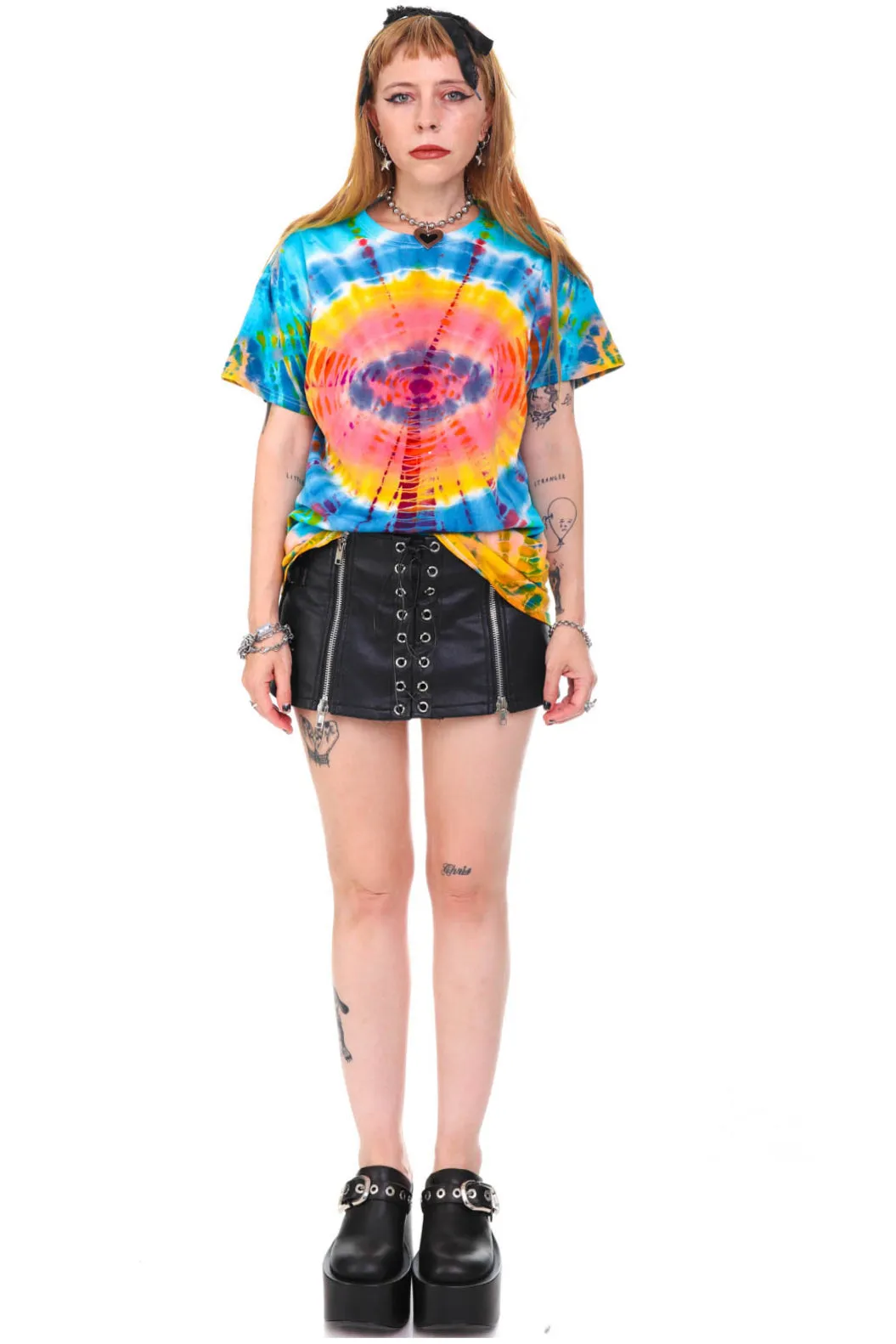 Vintage Y2K Rainbow Tie-Dye T-shirt - OSFM sold by Tunnel Vision product image thumbnail 2