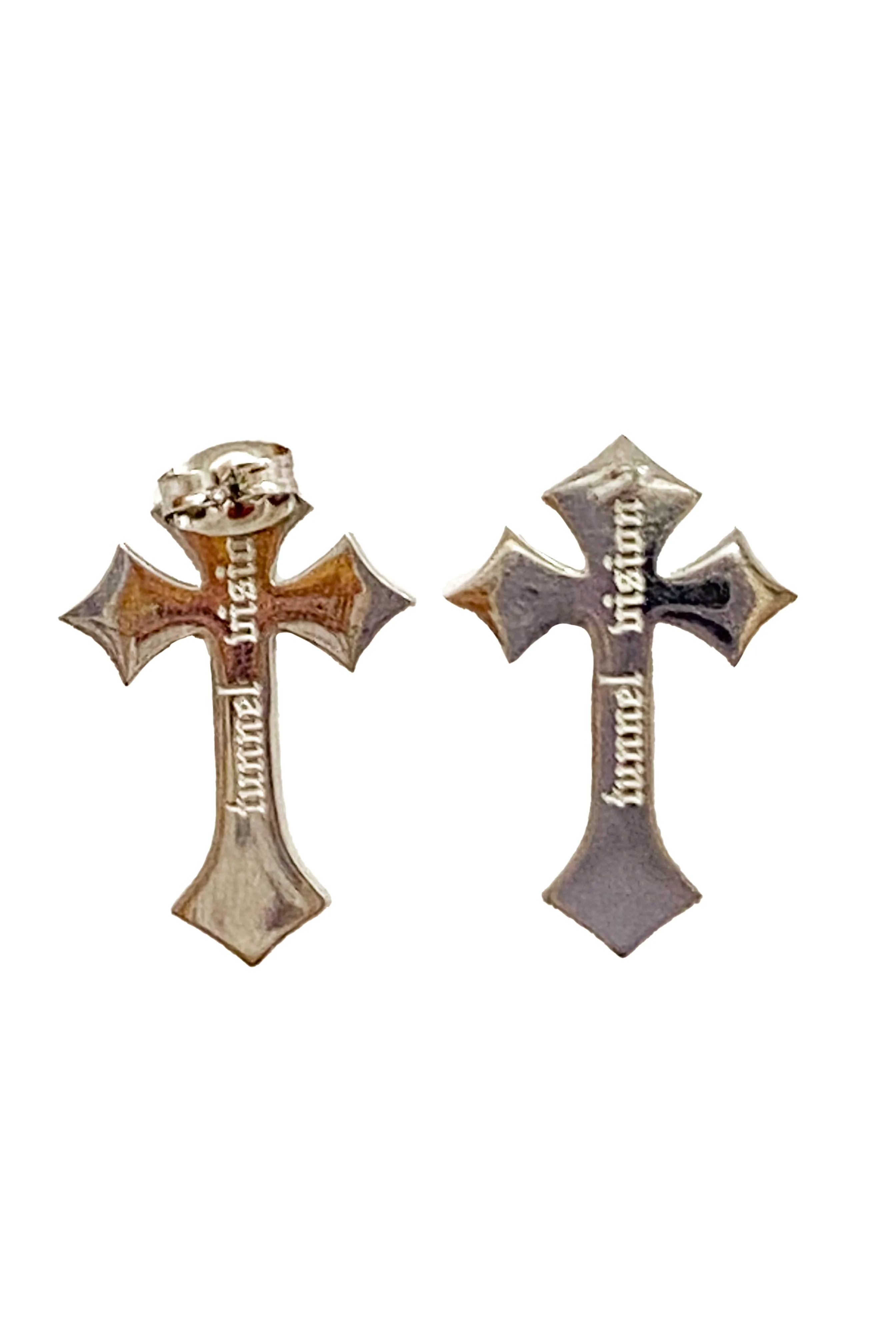 Stainless Steel Cross Stud Earrings sold by Tunnel Vision product image thumbnail 3