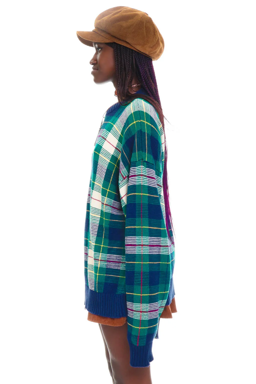 Vintage 90's Plaid Grandpa Sweater - OSFM sold by Tunnel Vision product image thumbnail 4