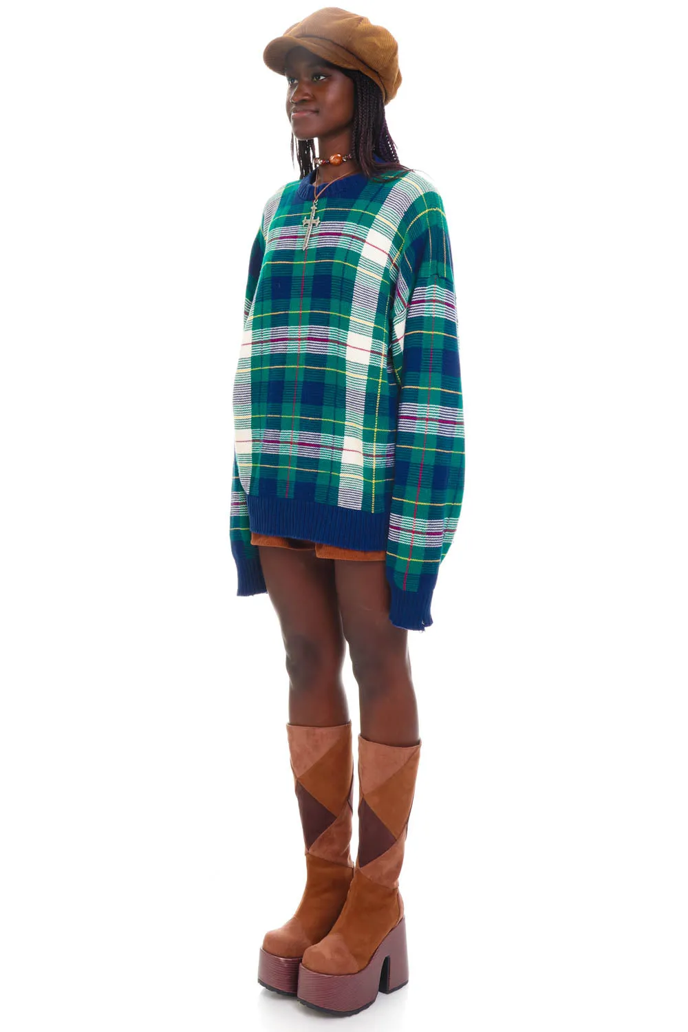 Vintage 90's Plaid Grandpa Sweater - OSFM sold by Tunnel Vision product image thumbnail 3