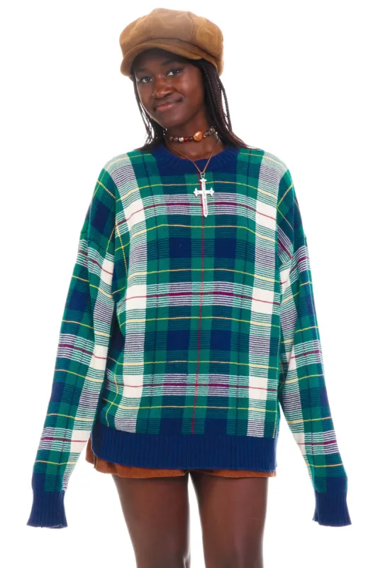 Vintage 90's Plaid Grandpa Sweater - OSFM sold by Tunnel Vision