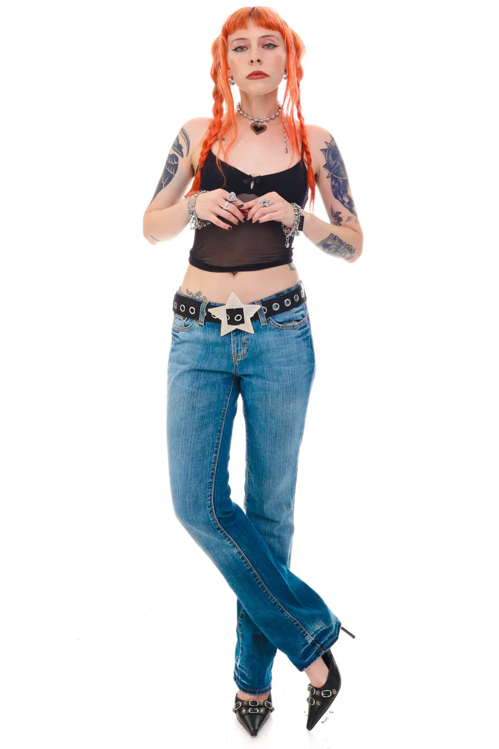 Vintage Y2K Gap Medium Wash Low Rise Jeans - XS/S sold by Tunnel Vision product image thumbnail 4