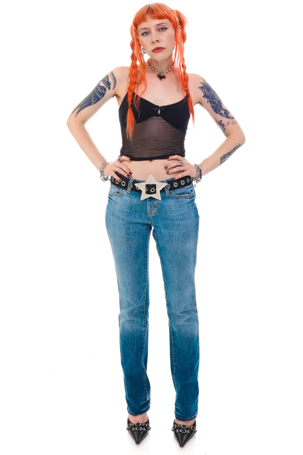 Vintage Y2K Gap Medium Wash Low Rise Jeans - XS/S sold by Tunnel Vision product image thumbnail 3