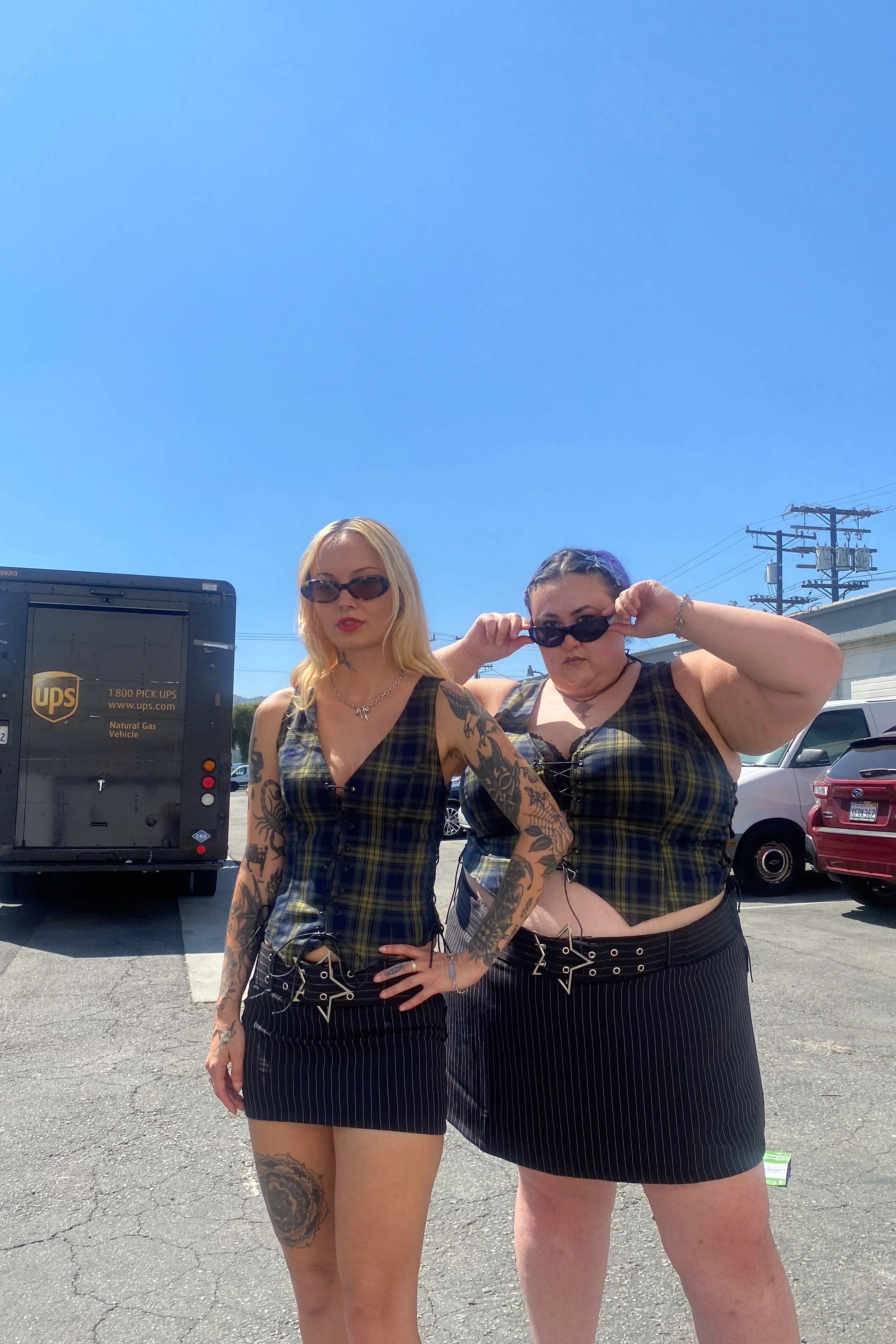 Evie Plaid Lace-Up Top sold by Tunnel Vision product image thumbnail 3