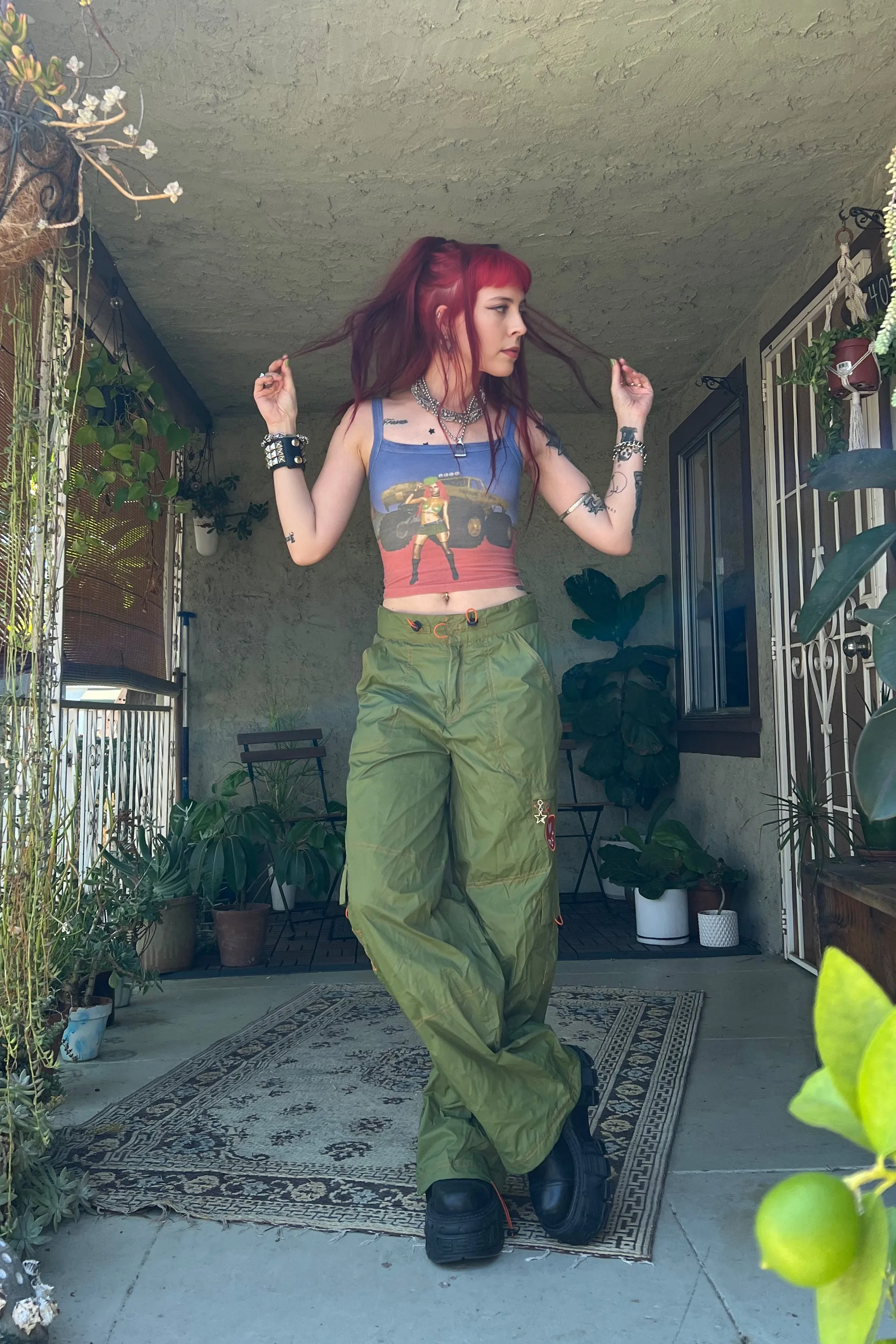 Splendor Olive Parachute Pants sold by Tunnel Vision product image thumbnail 2