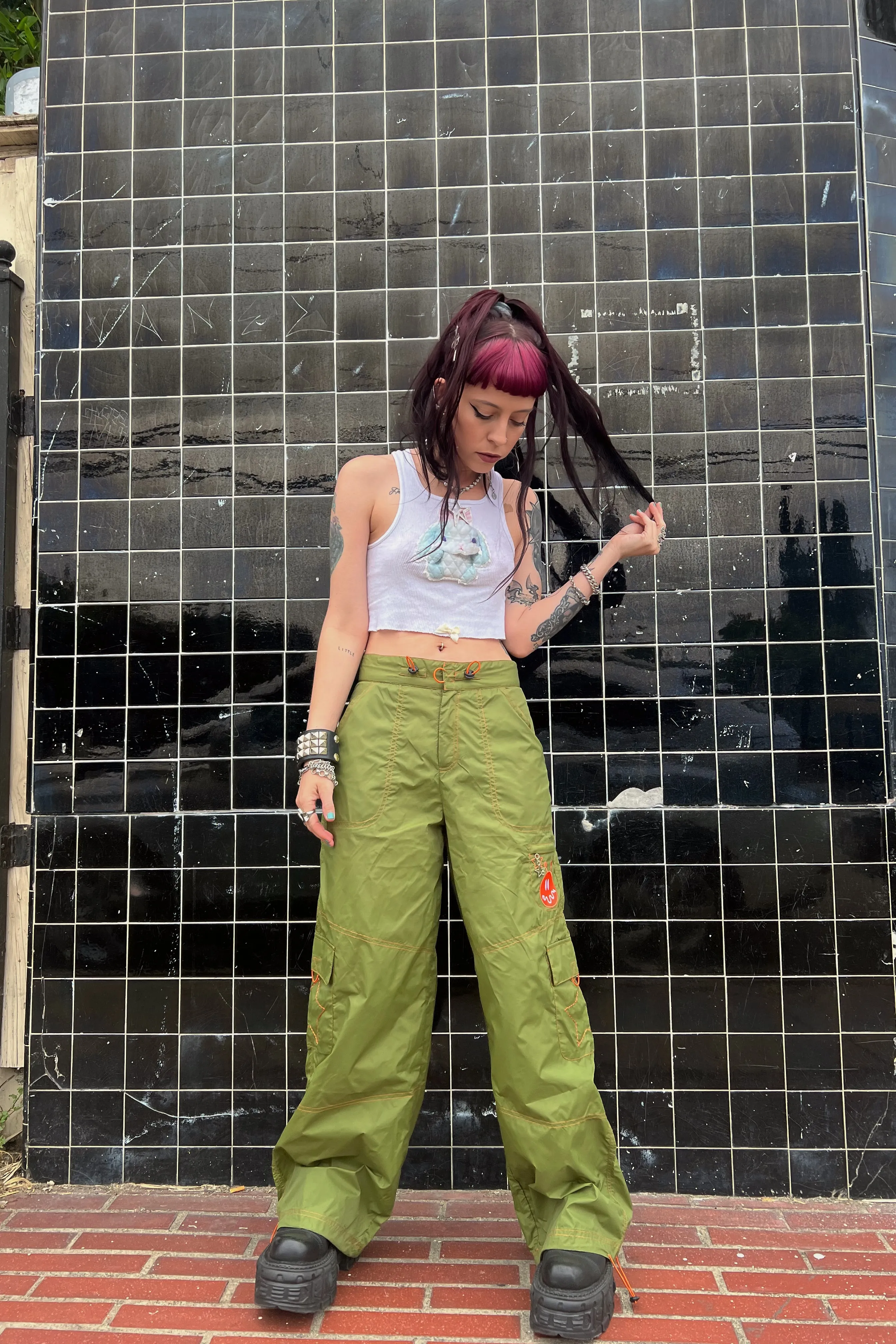 Splendor Olive Parachute Pants sold by Tunnel Vision product image thumbnail 5