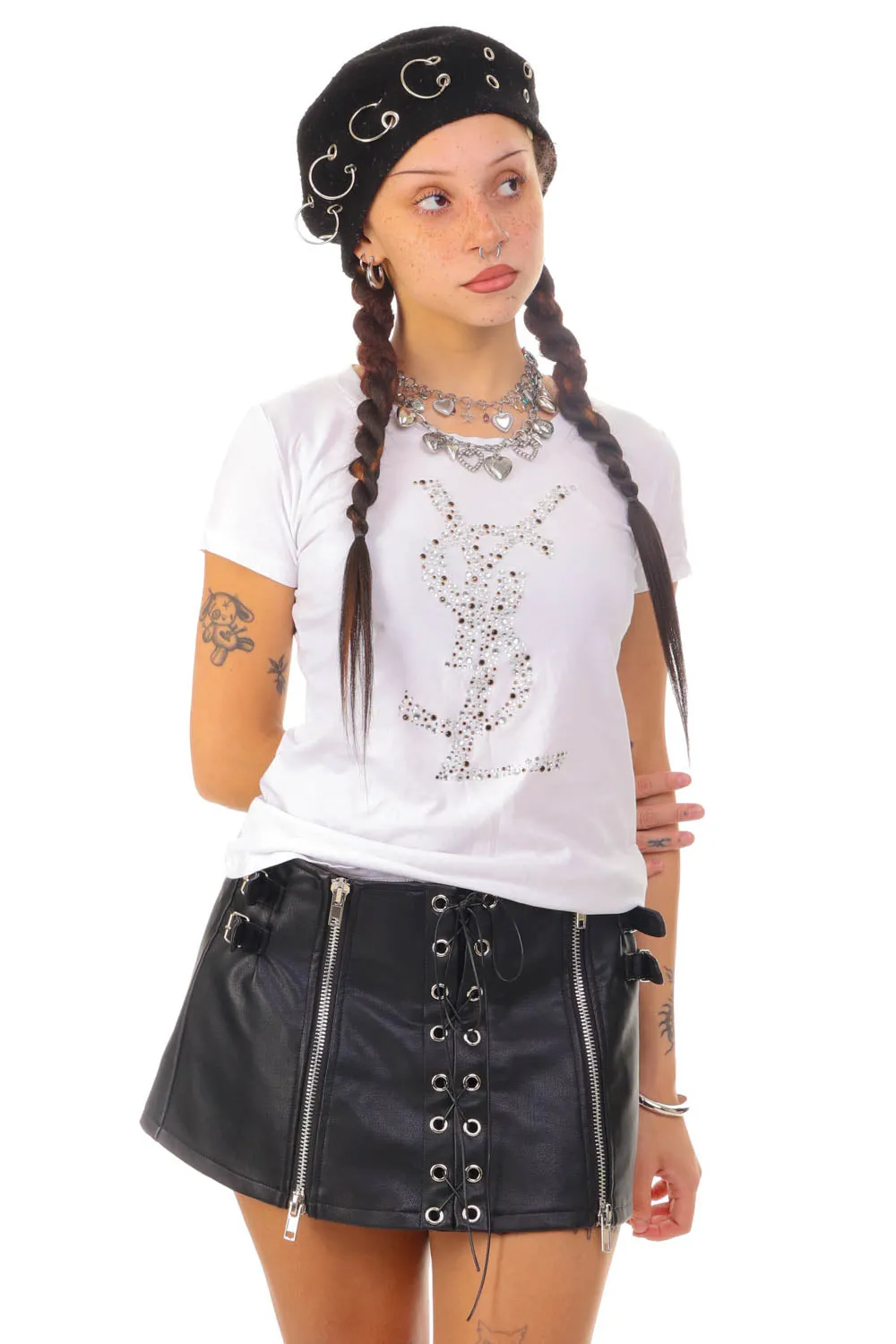 Vintage Y2K Rhinestone Decorative Top - OSFM sold by Tunnel Vision product image thumbnail 3