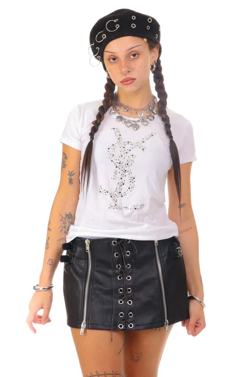 Vintage Y2K Rhinestone Decorative Top - OSFM sold by Tunnel Vision