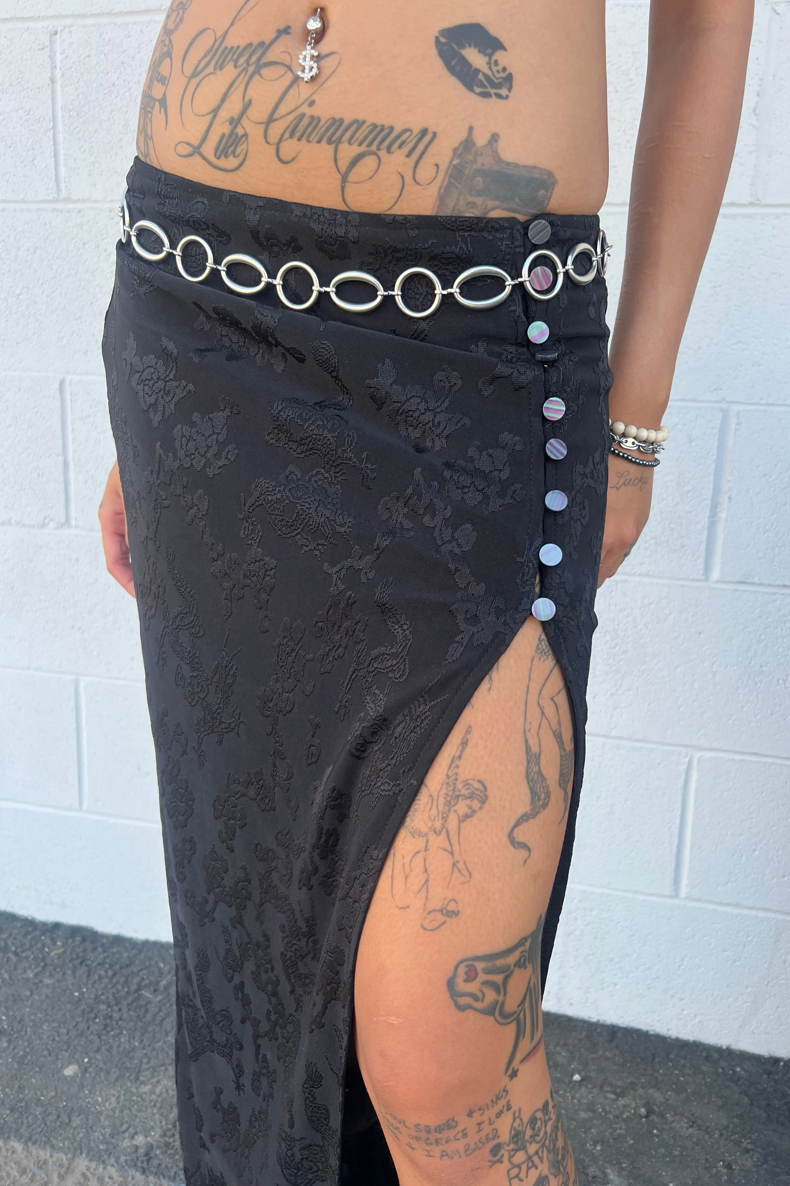 Siren Black High Slit Skirt sold by Tunnel Vision product image thumbnail 3