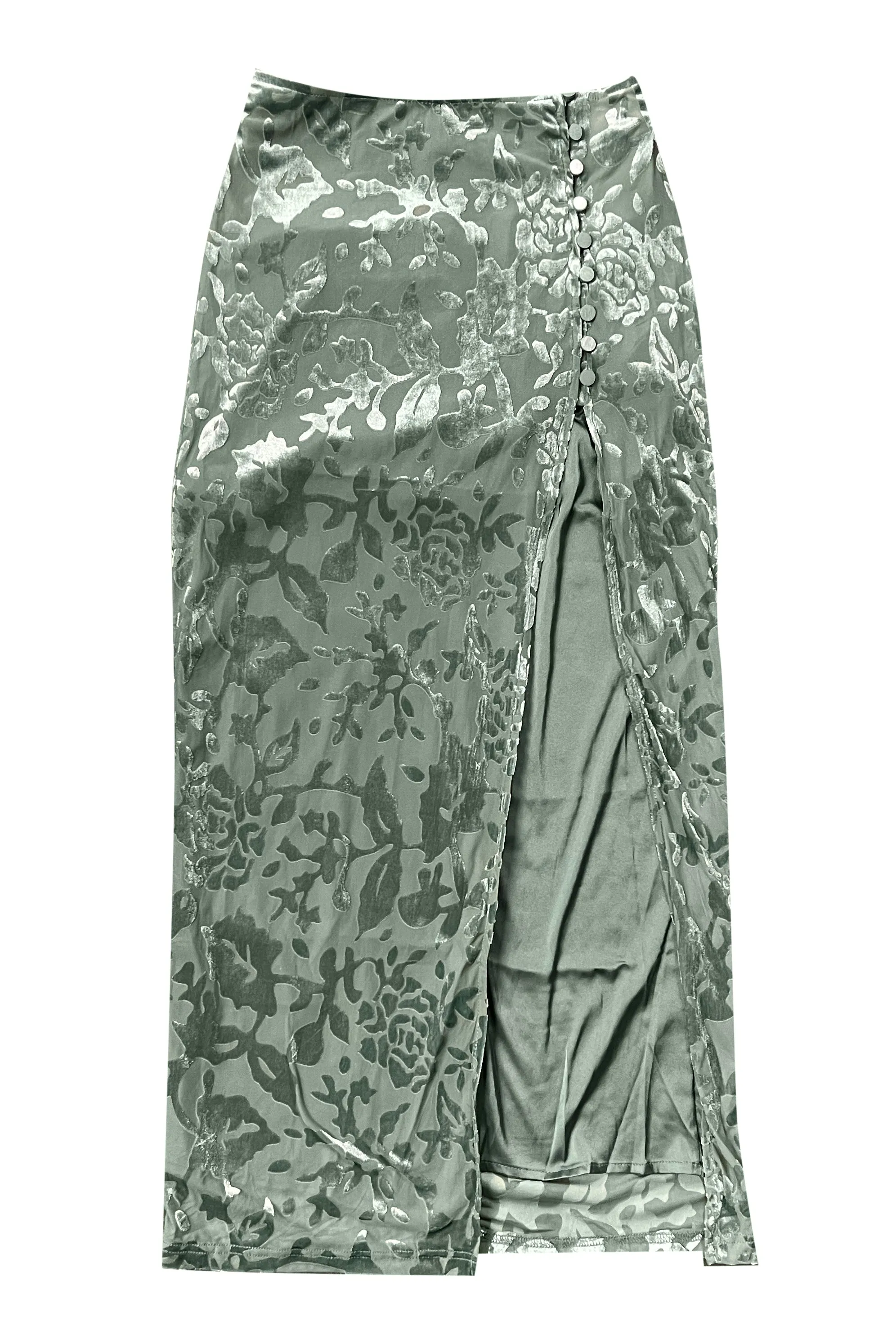 Siren Sage Green High Slit Skirt sold by Tunnel Vision