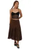 Vintage 80's Shades Of Brown Stripe Pleated Wool Skirt - S sold by Tunnel Vision