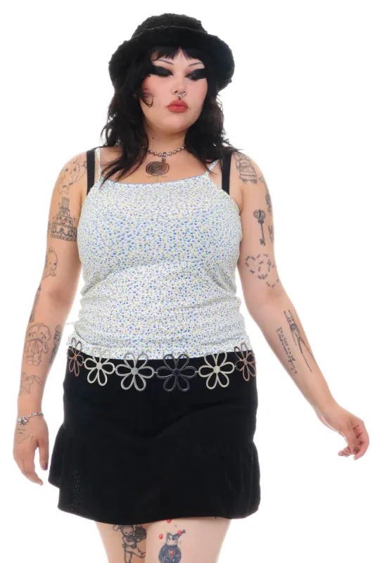 Vintage Y2K Moody Blue Floral Tank - L/XL sold by Tunnel Vision