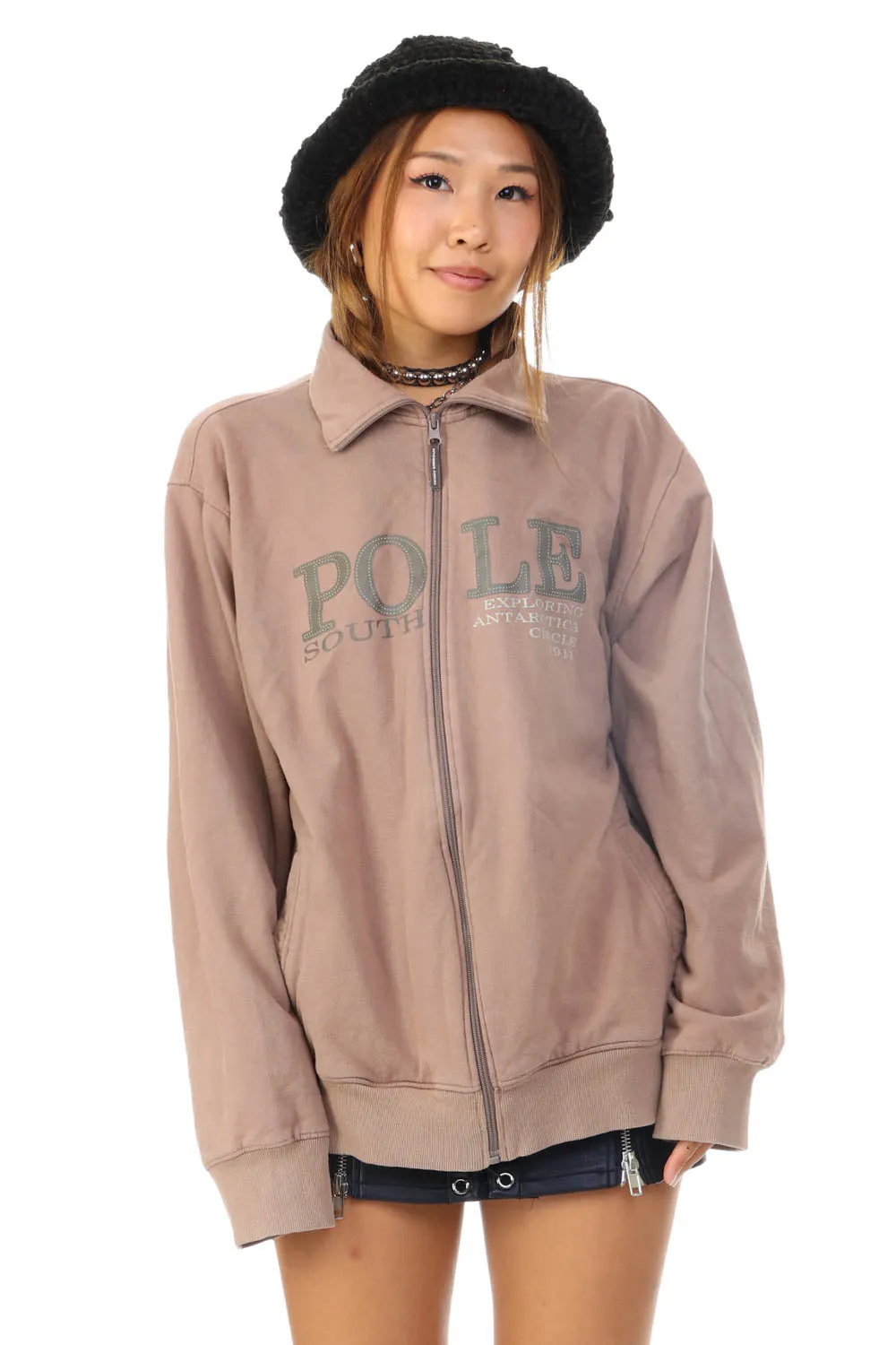 Vintage Y2K Faded South Pole Zip Up Sweater - OSFM sold by Tunnel Vision