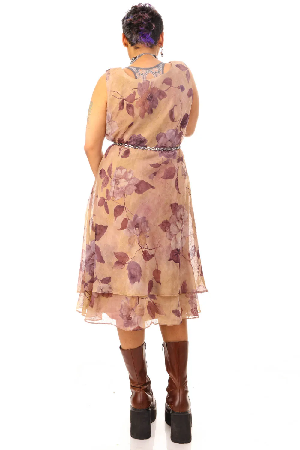 Vintage 90's Faded Rose Tank Maxi Dress - L/XL/2X sold by Tunnel Vision product image thumbnail 5
