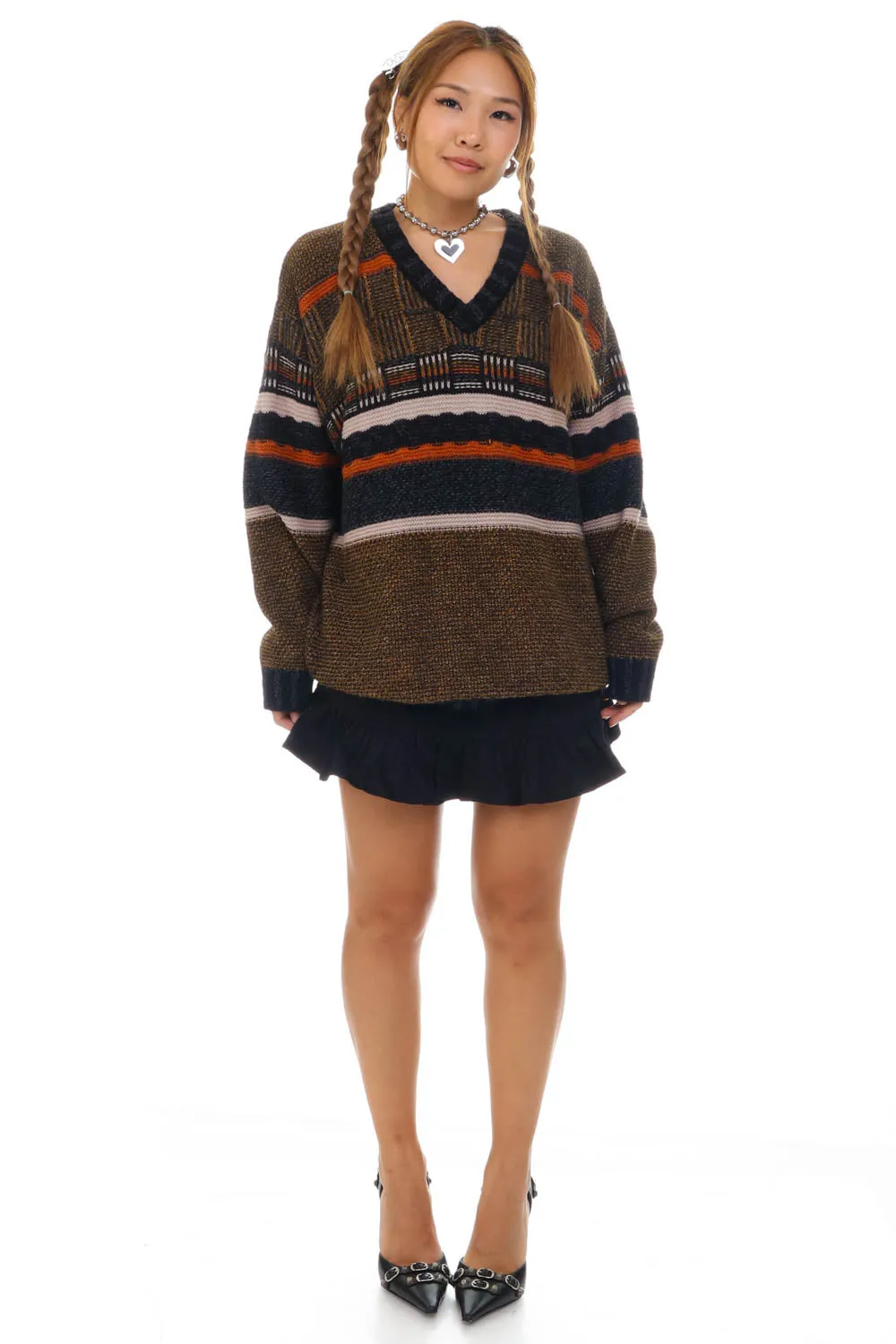 Vintage 90's Colorando Cozy Stripe Grandpa Sweater - OSFM sold by Tunnel Vision product image thumbnail 2