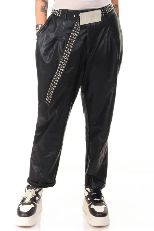 Vintage Y2K Express Pleather Pants - L/XL sold by Tunnel Vision