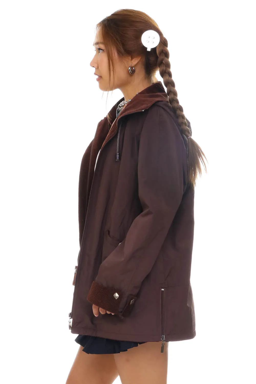 Vintage Y2K Corduroy Collared Brown Jacket - OSFM sold by Tunnel Vision product image thumbnail 5