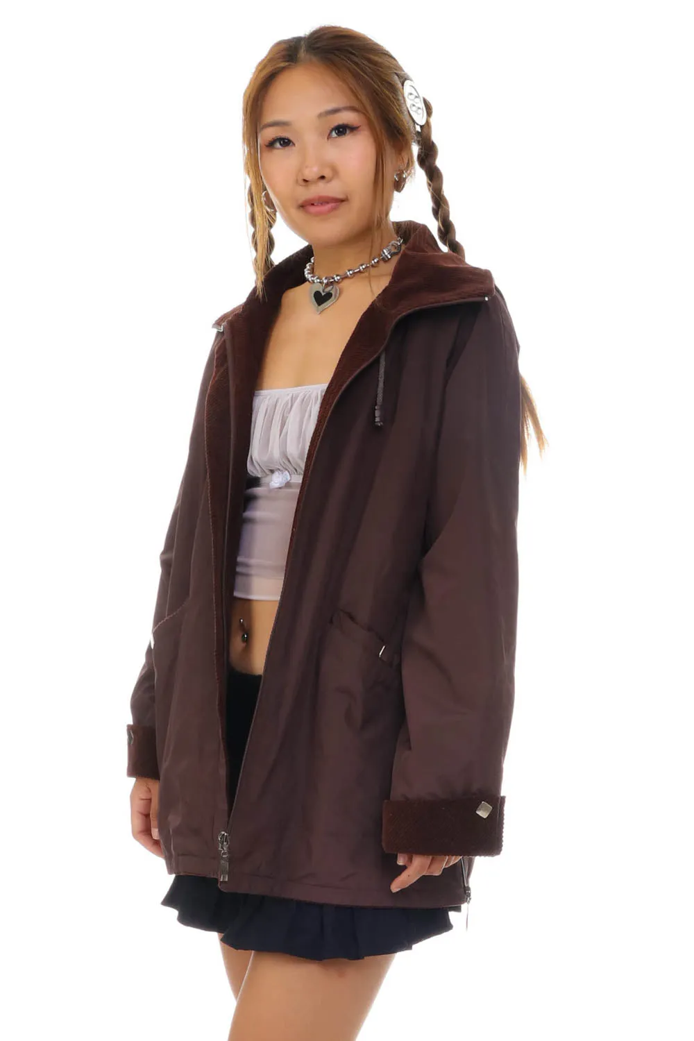 Vintage Y2K Corduroy Collared Brown Jacket - OSFM sold by Tunnel Vision product image thumbnail 4