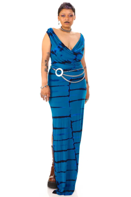 Vintage Y2K Blue Tie-Dye Maxi Dress - M/L/XL sold by Tunnel Vision