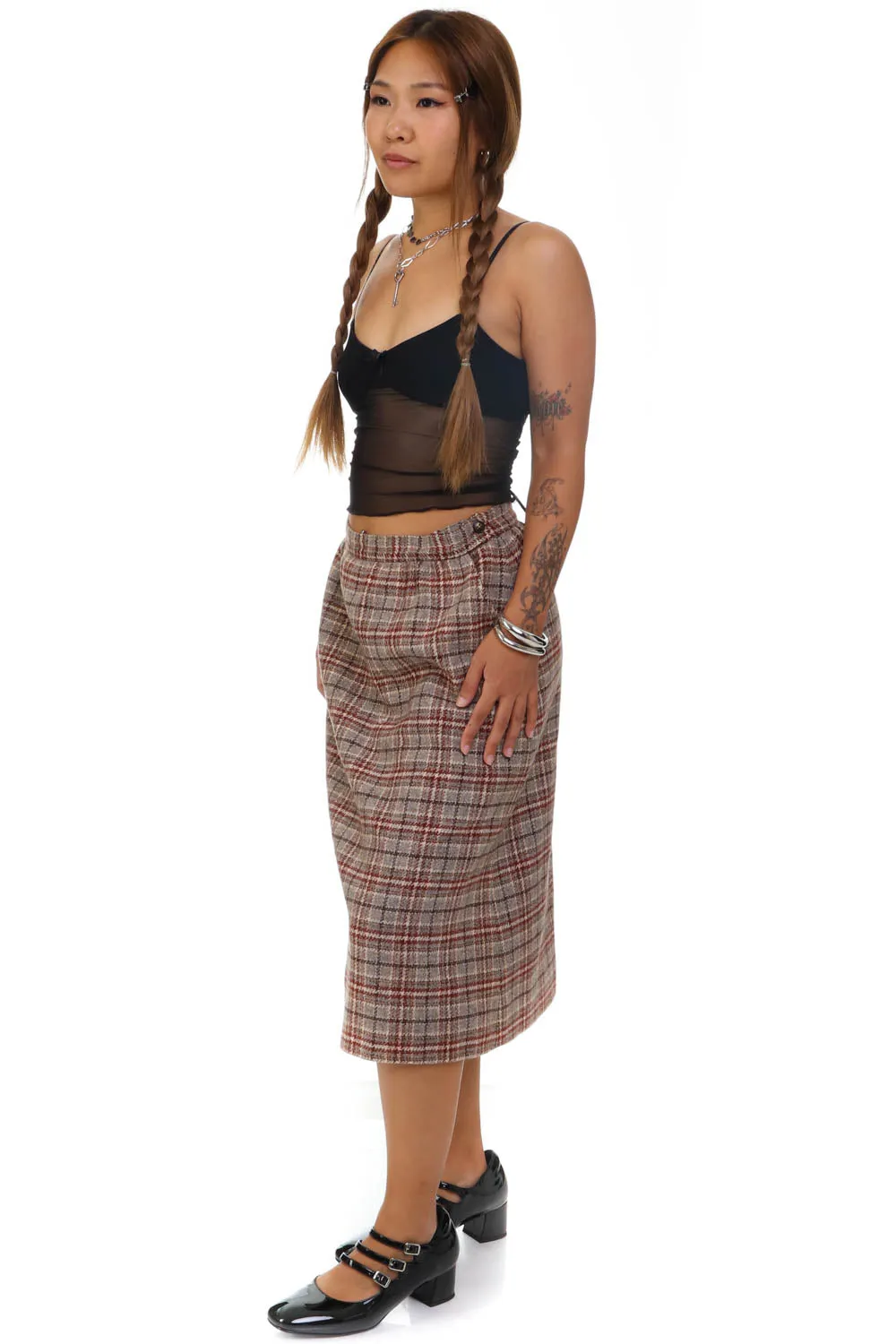 Vintage 90's Pendleton Plaid Wool Skirt - S sold by Tunnel Vision product image thumbnail 4