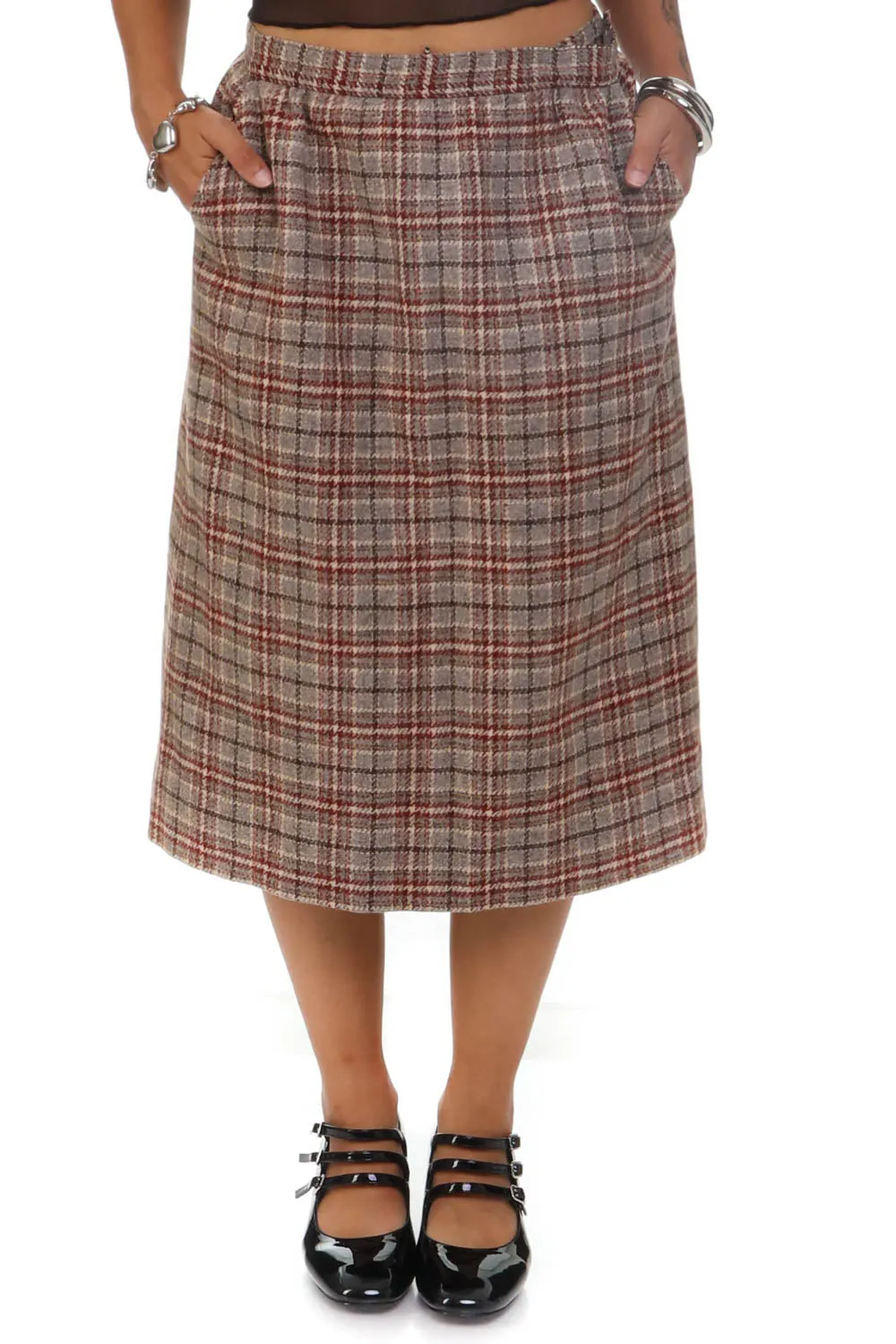Vintage 90's Pendleton Plaid Wool Skirt - S sold by Tunnel Vision