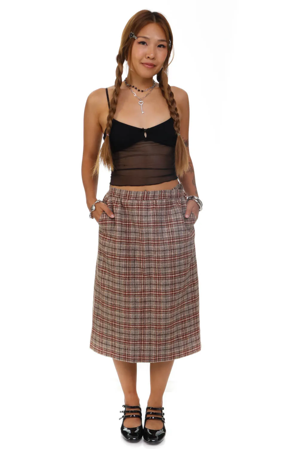 Vintage 90's Pendleton Plaid Wool Skirt - S sold by Tunnel Vision product image thumbnail 2