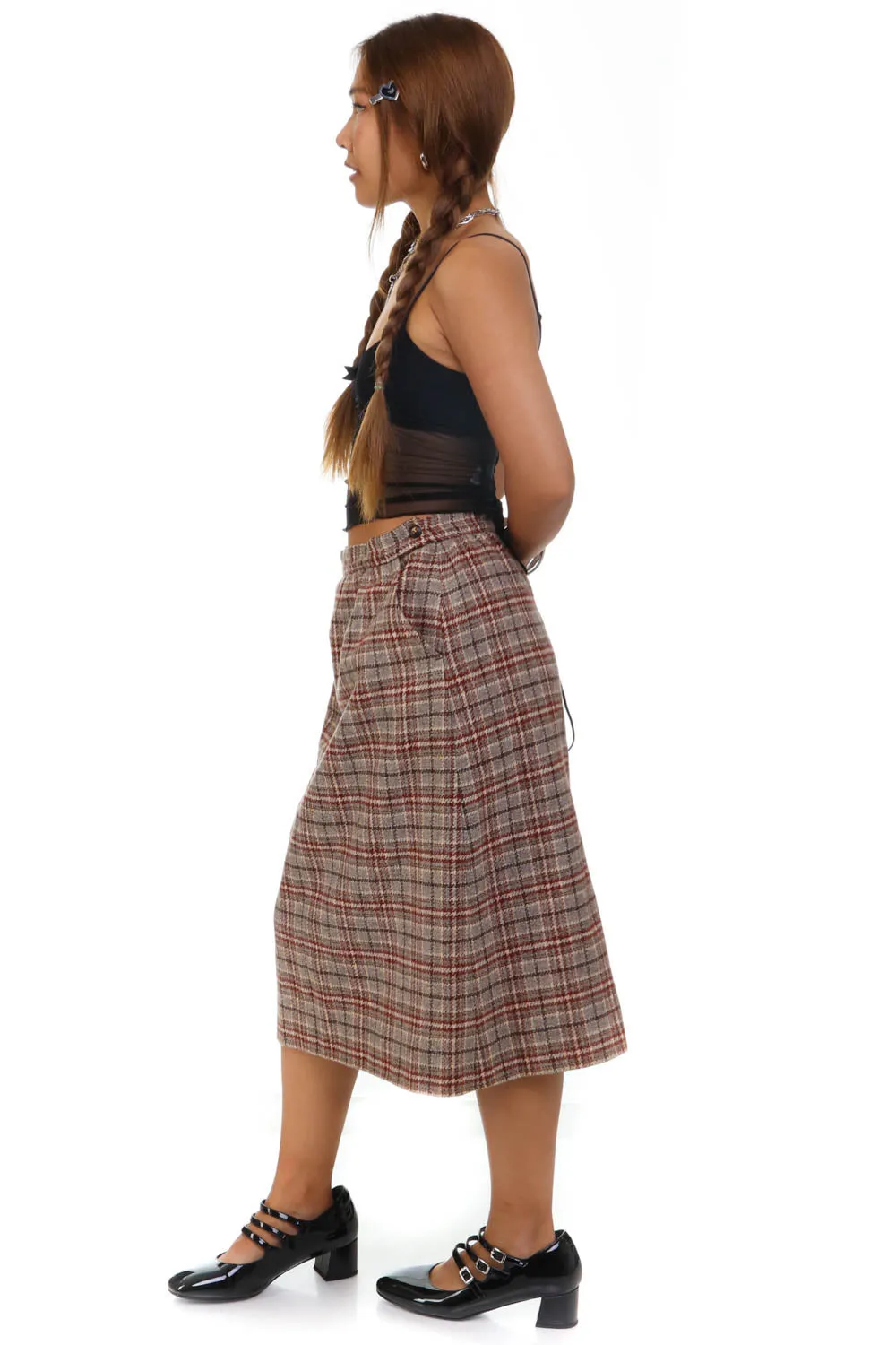 Vintage 90's Pendleton Plaid Wool Skirt - S sold by Tunnel Vision product image thumbnail 5