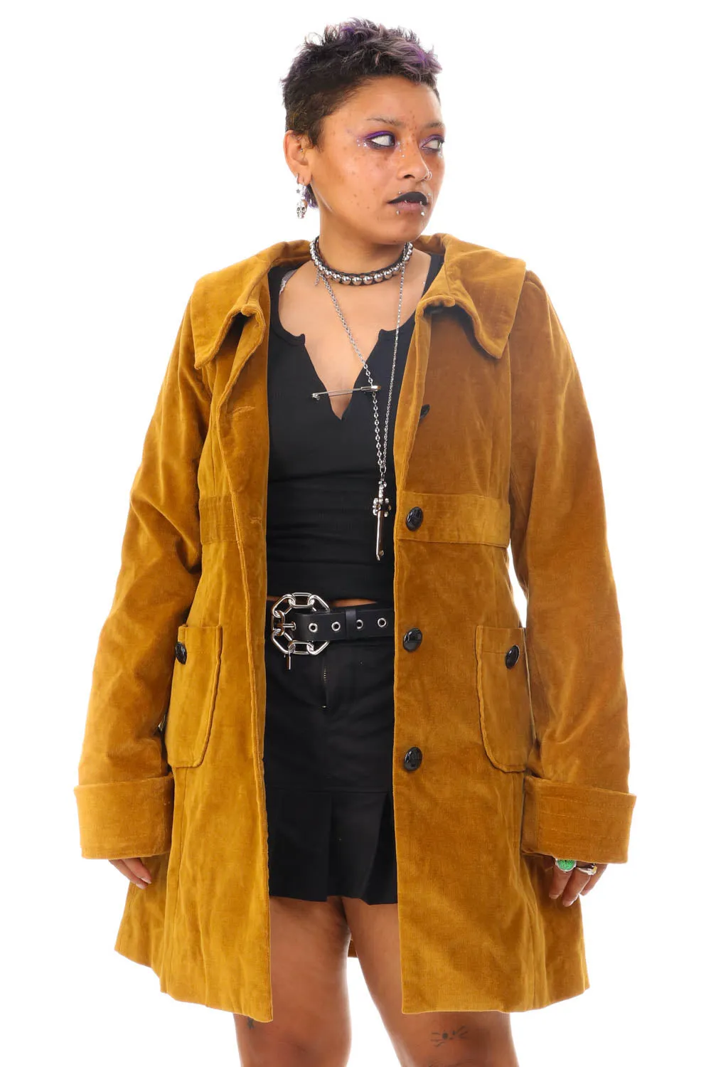 Vintage Y2K Does 70's Corduroy Button Jacket - L sold by Tunnel Vision product image thumbnail 3