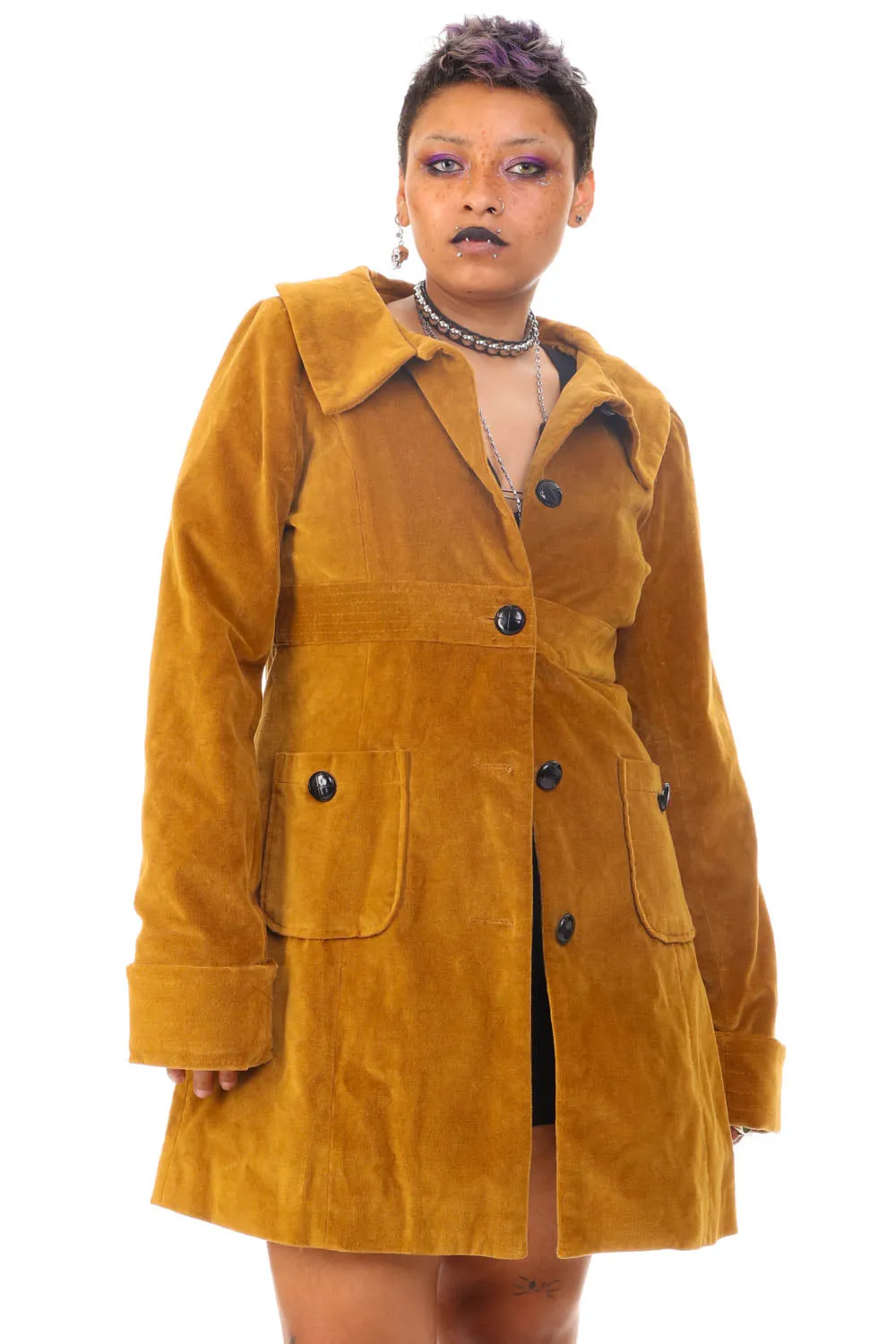 Vintage Y2K Does 70's Corduroy Button Jacket - L sold by Tunnel Vision product image thumbnail 4