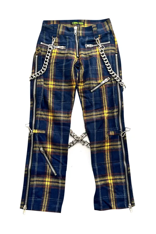 Plaid Poly Chain Bondage Pants sold by Tunnel Vision