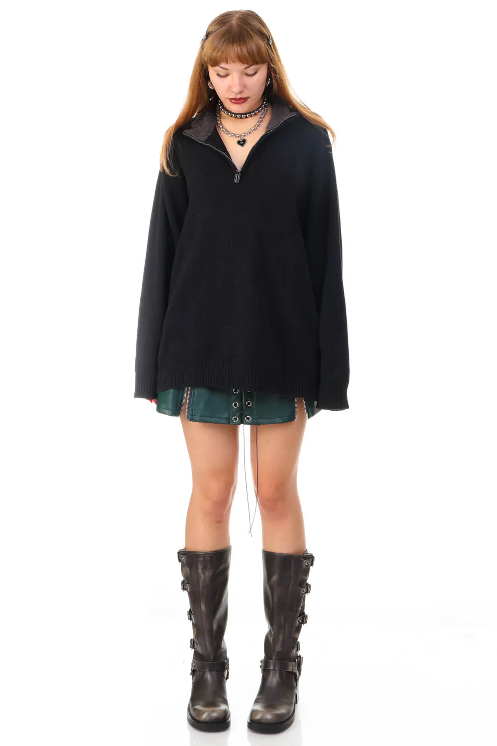 Vintager Y2K Basic Editions Black Knit Sweater - OSFM sold by Tunnel Vision product image thumbnail 3