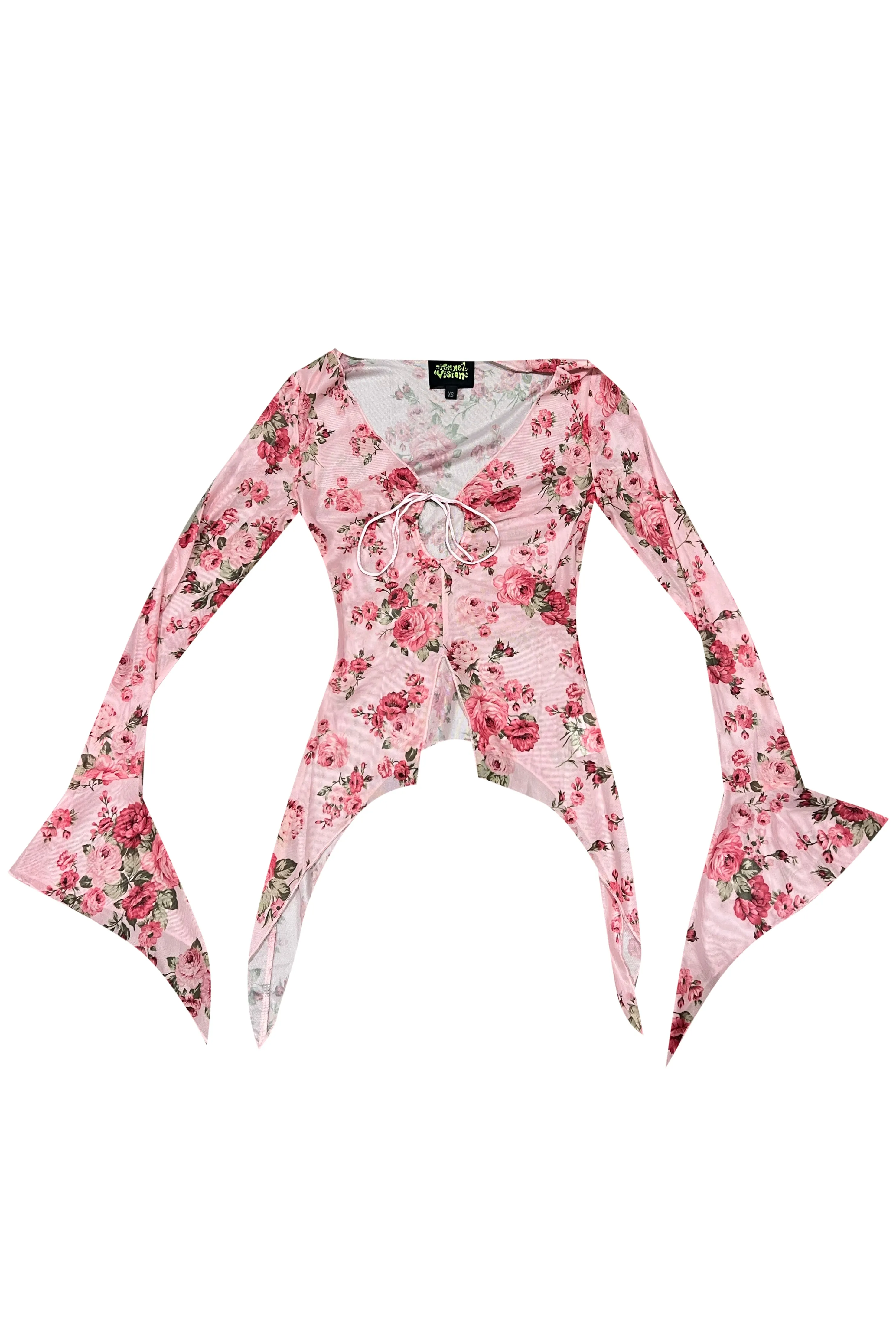 Everything Floral Flutter Mesh Top sold by Tunnel Vision